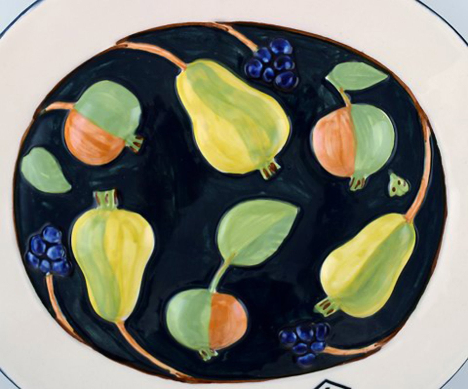 TIMO SARVIMaKI for the Design House. Large dish with fruits. Sweden 1960 s. - 3