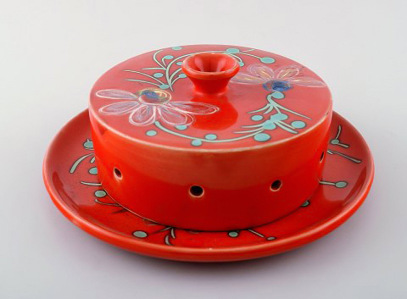 Vallauris, France. Vodka / Lemonade / Sangria-set for four. Hand painted, unique. - 6