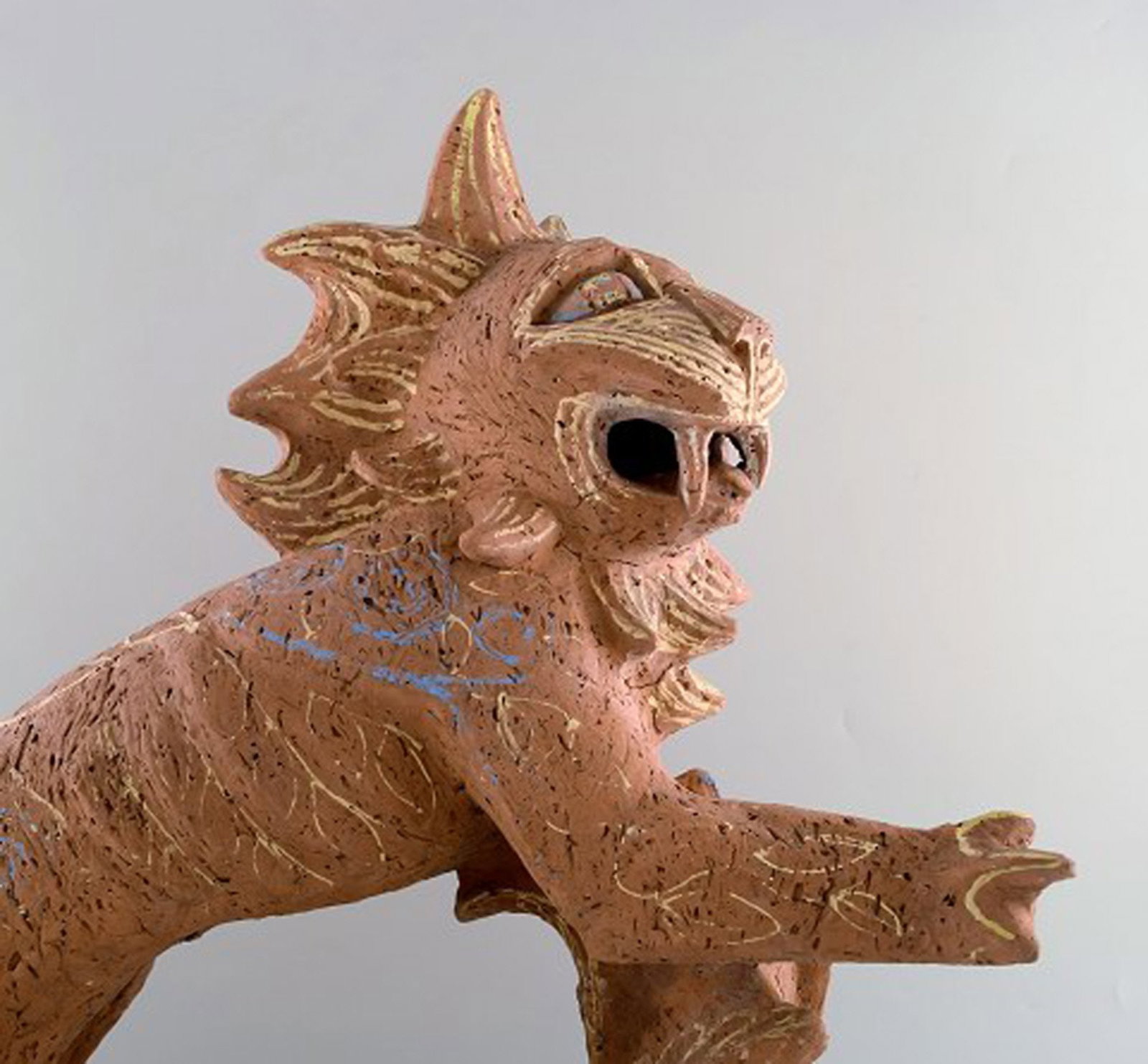 Helge Christoffersen colossal unique figure of cat. - 3