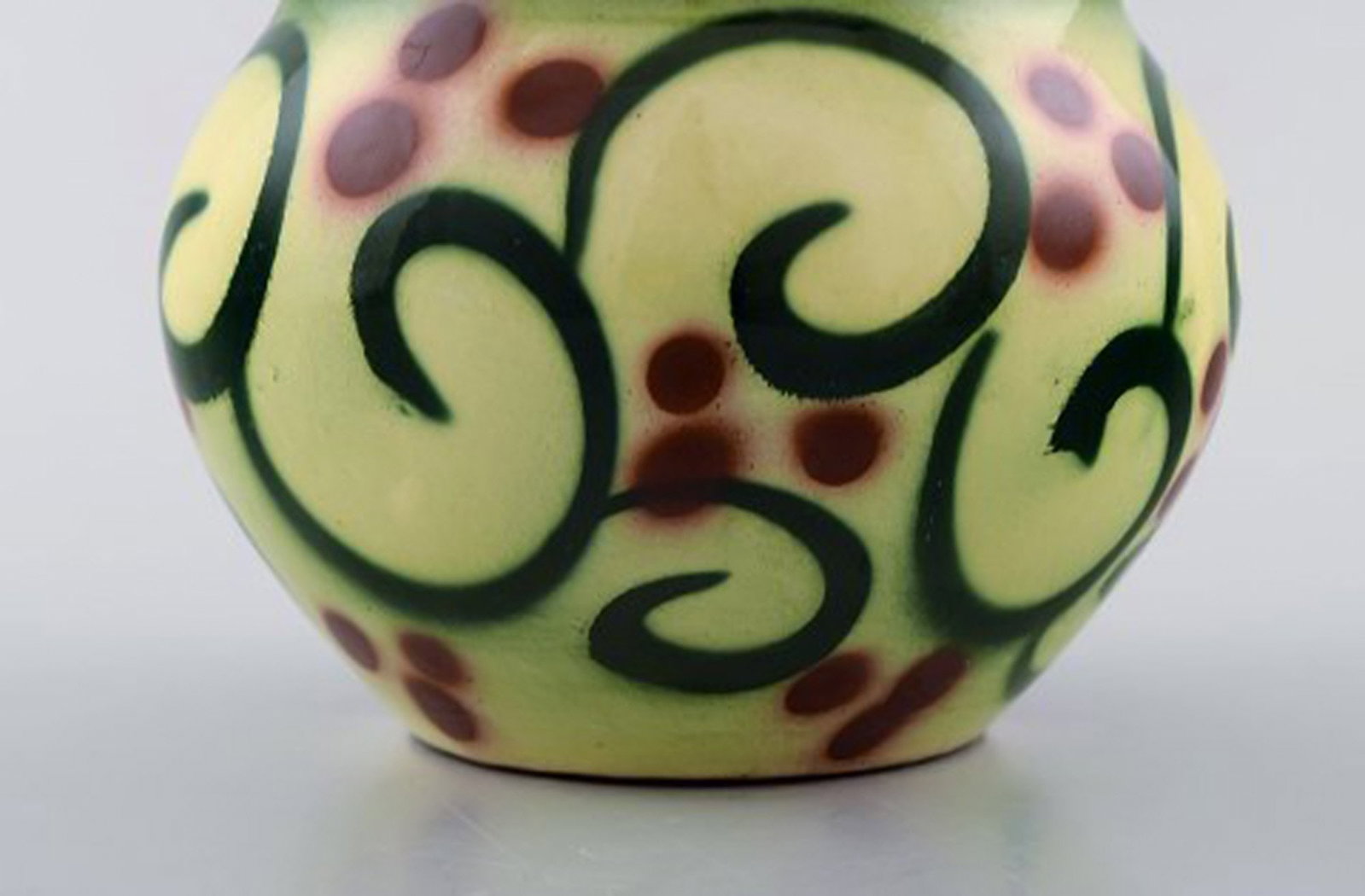Danish ceramist. Small flower pot in glazed ceramics. 1950 / 60's. - 4