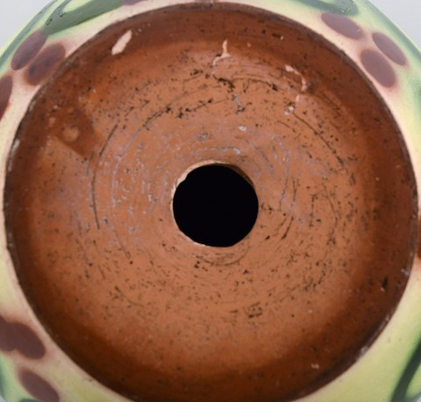 Danish ceramist. Small flower pot in glazed ceramics. 1950 / 60's. - 6