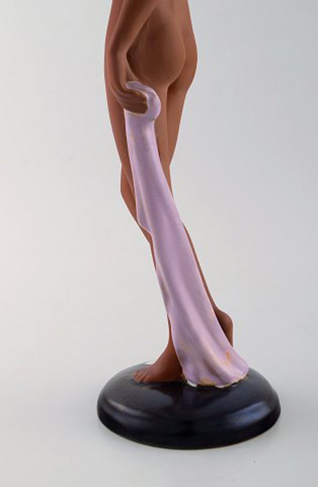 Goldscheider art deco figure of nude woman in partially glazed red clay. 1920/30's. - 6