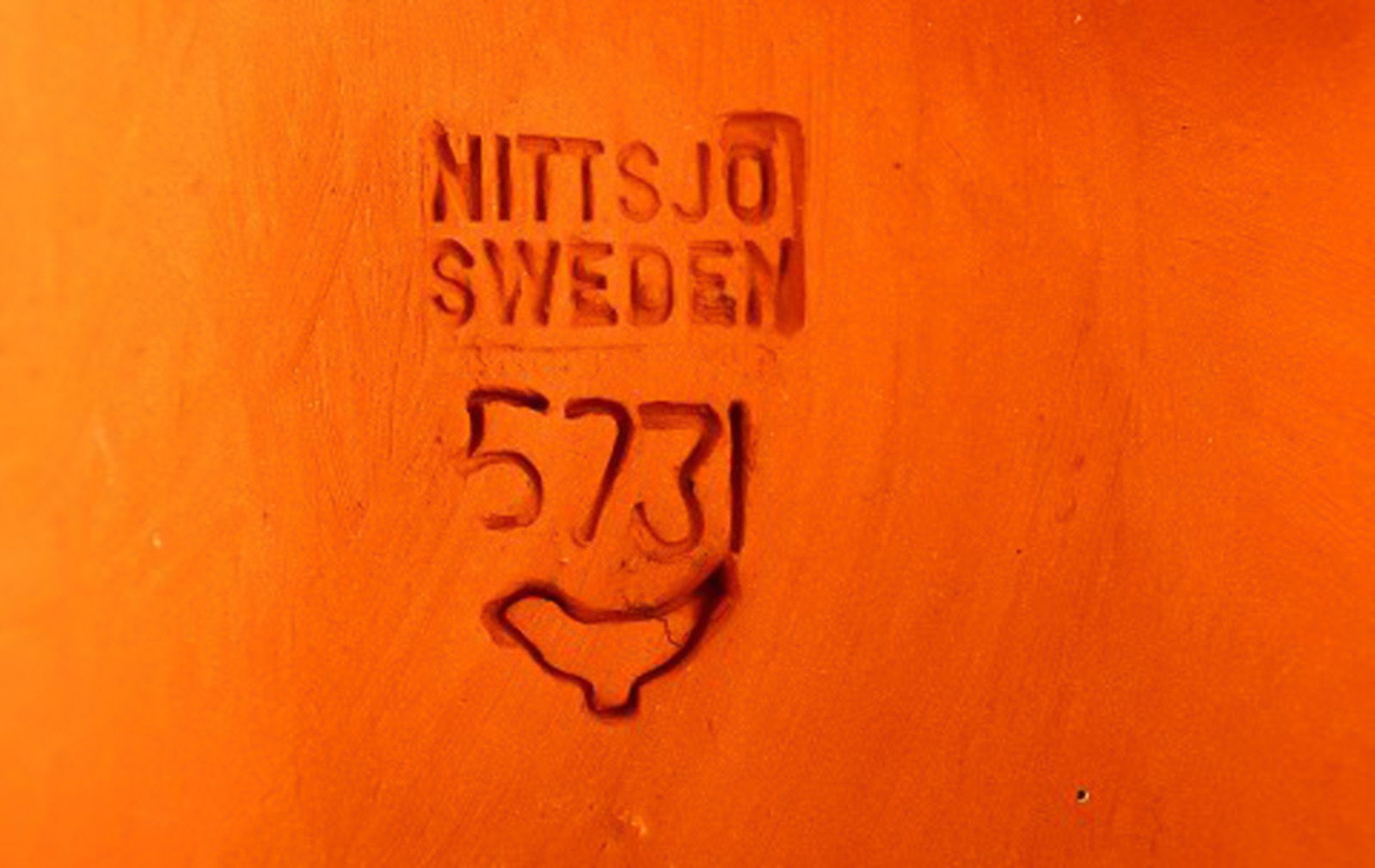Nittsjo wall plaque decorated with birds. 1960's. - 7