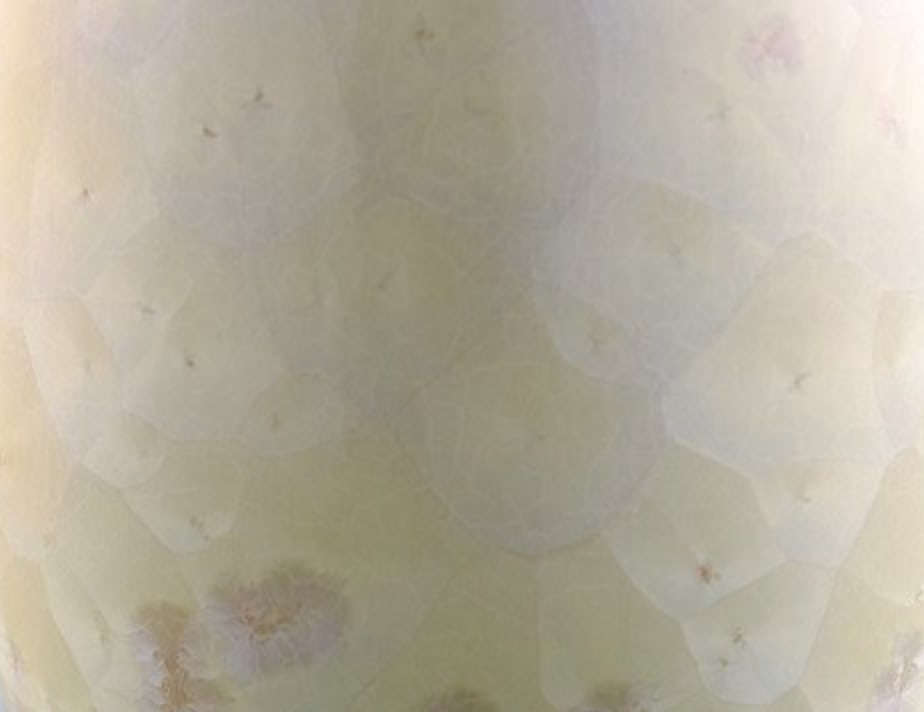 Isak Isaksson, Swedish potter. Large narrow necked unique vase in glazed ceramics. Beautiful crystal - 6