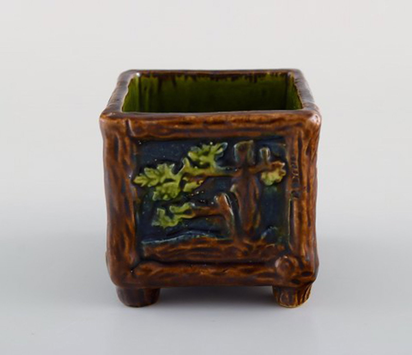 Karl Holst for Hoganas. A pair of antique art nouveau bowls in glazed ceramics. Early 20th century. - 4