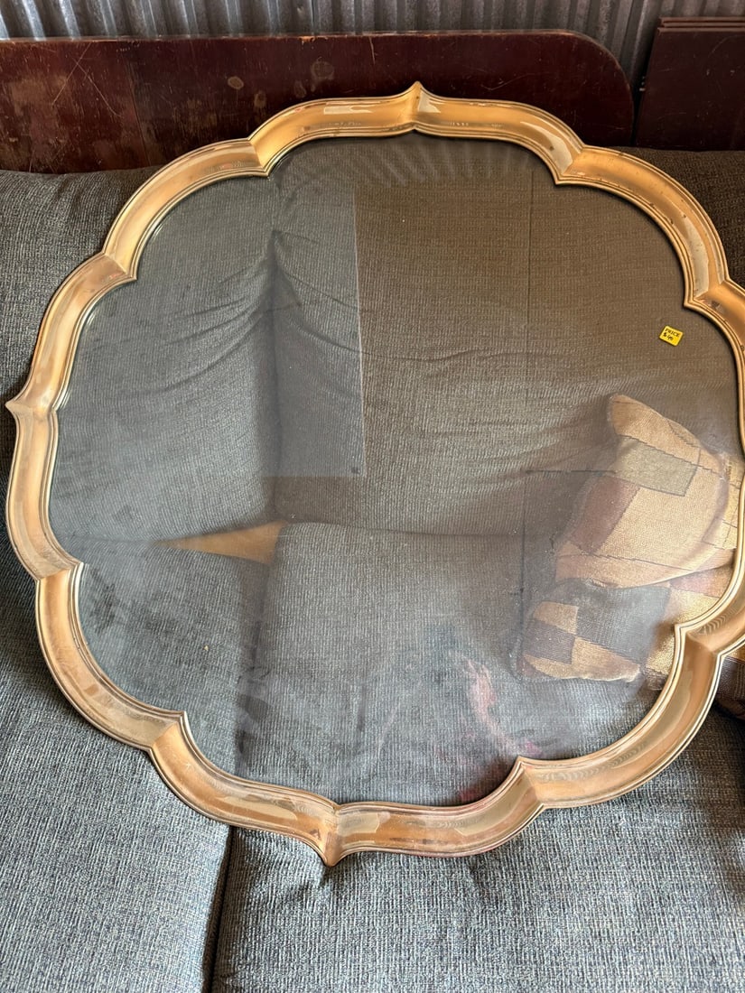 Hollywood Regency Chinoiserie Brass and Glass Coffee Table - 2