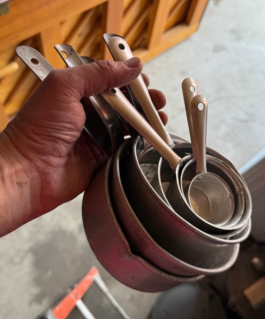 Vintage Aluminum Measuring Cups Set - 2