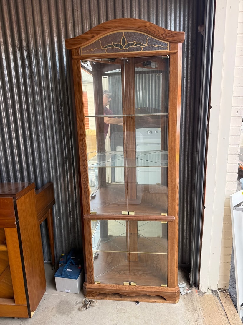 Traditional Style Lighted Curio Cabinet - 2