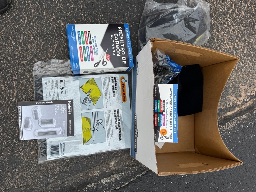 Assorted Air Purifier Filters and Insulating Foam Sealants - 2