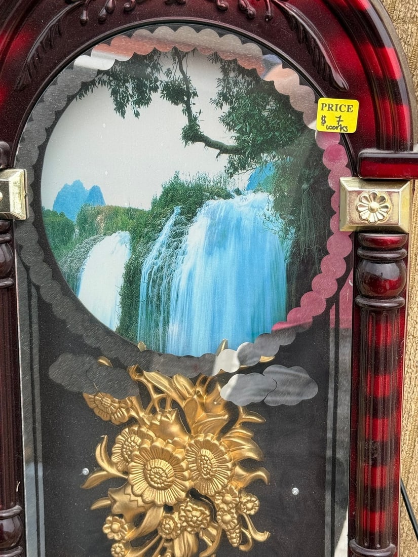 Vintage Musical Waterfall Clock - 2