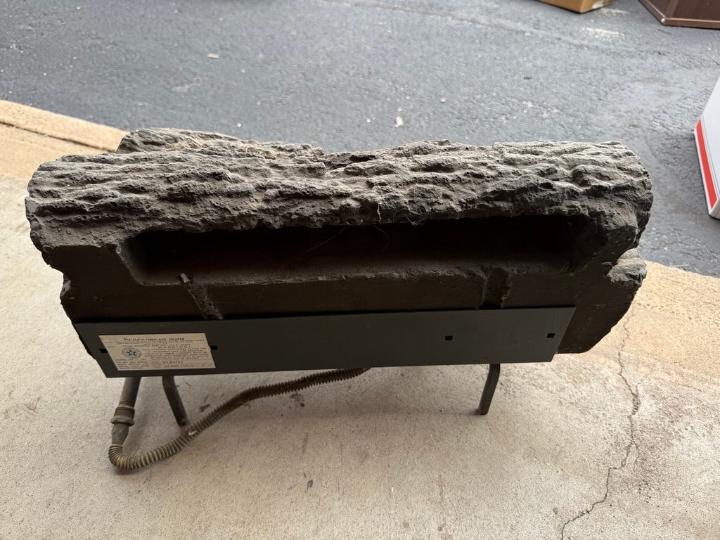 Sears Roebuck & Co. Gas Fireplace Heater with Ceramic Logs - 2