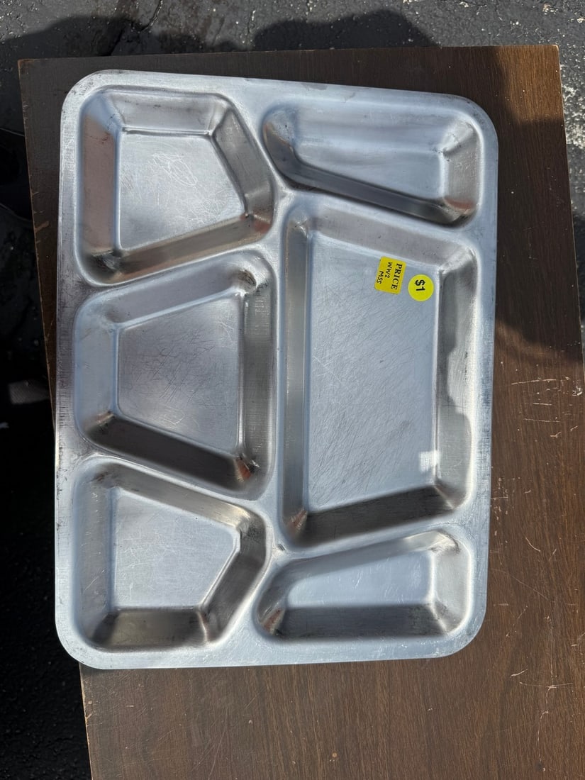 Vintage Aluminum Mess Trays, Set of Two - 2