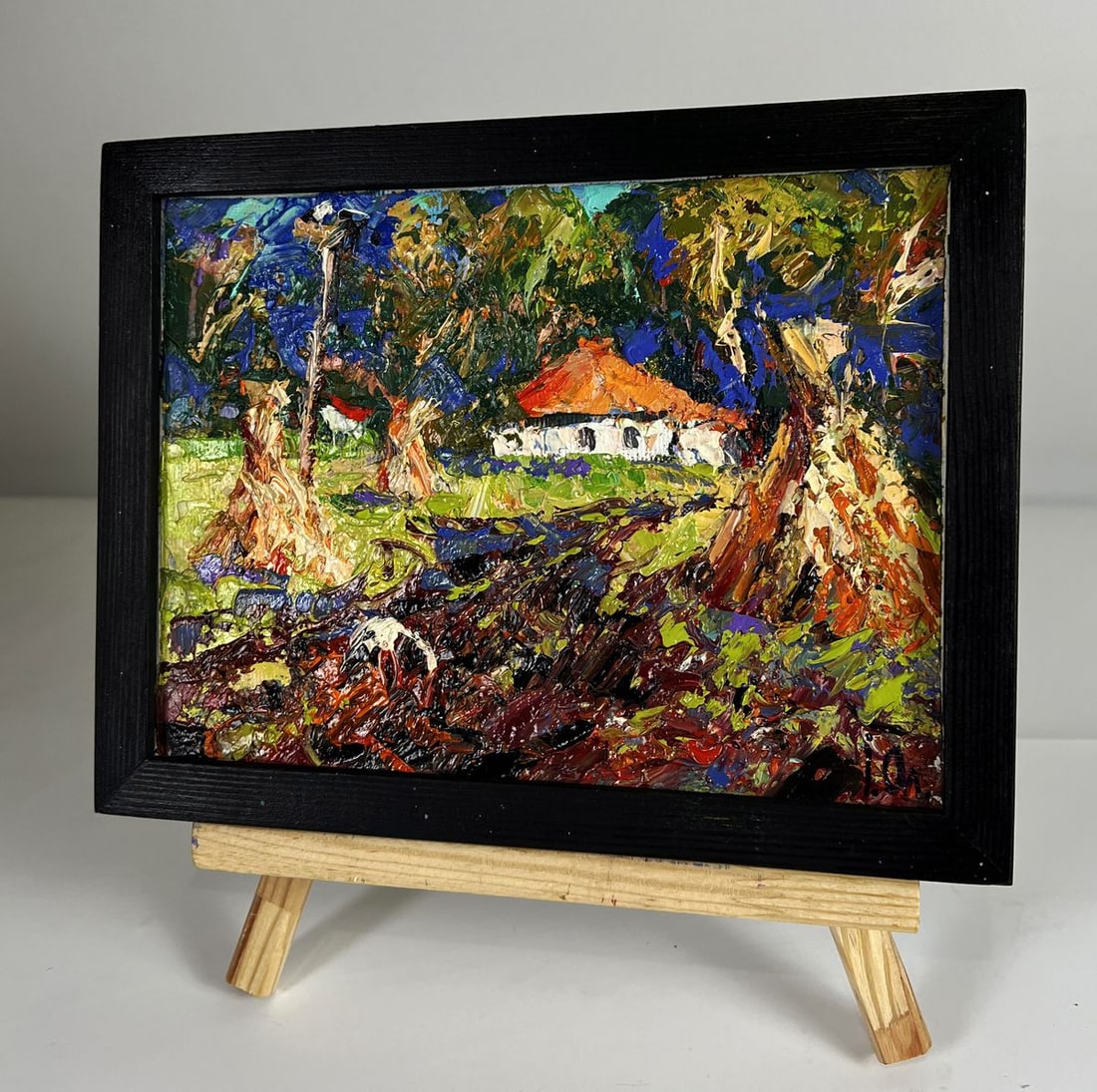Oil painting The Stork Visited the Village Oleksiy Ivanyuk - 2