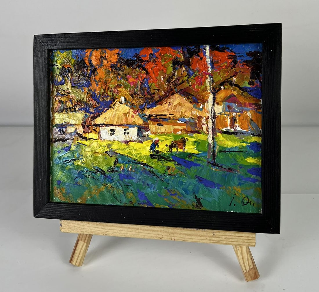 Oil painting Evening in the picturesque village Oleksiy Ivanyuk - 2