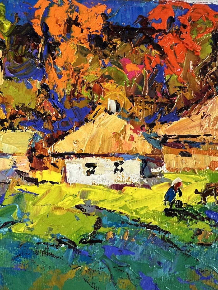 Oil painting Evening in the picturesque village Oleksiy Ivanyuk - 5