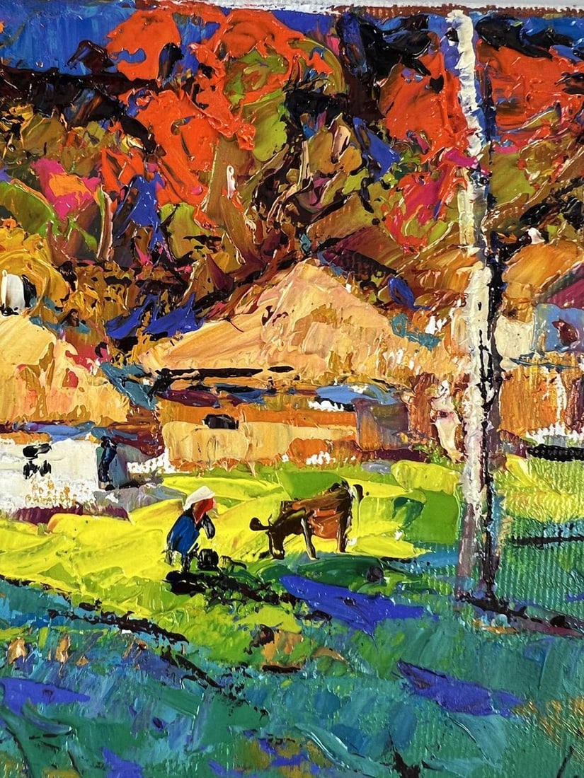 Oil painting Evening in the picturesque village Oleksiy Ivanyuk - 6