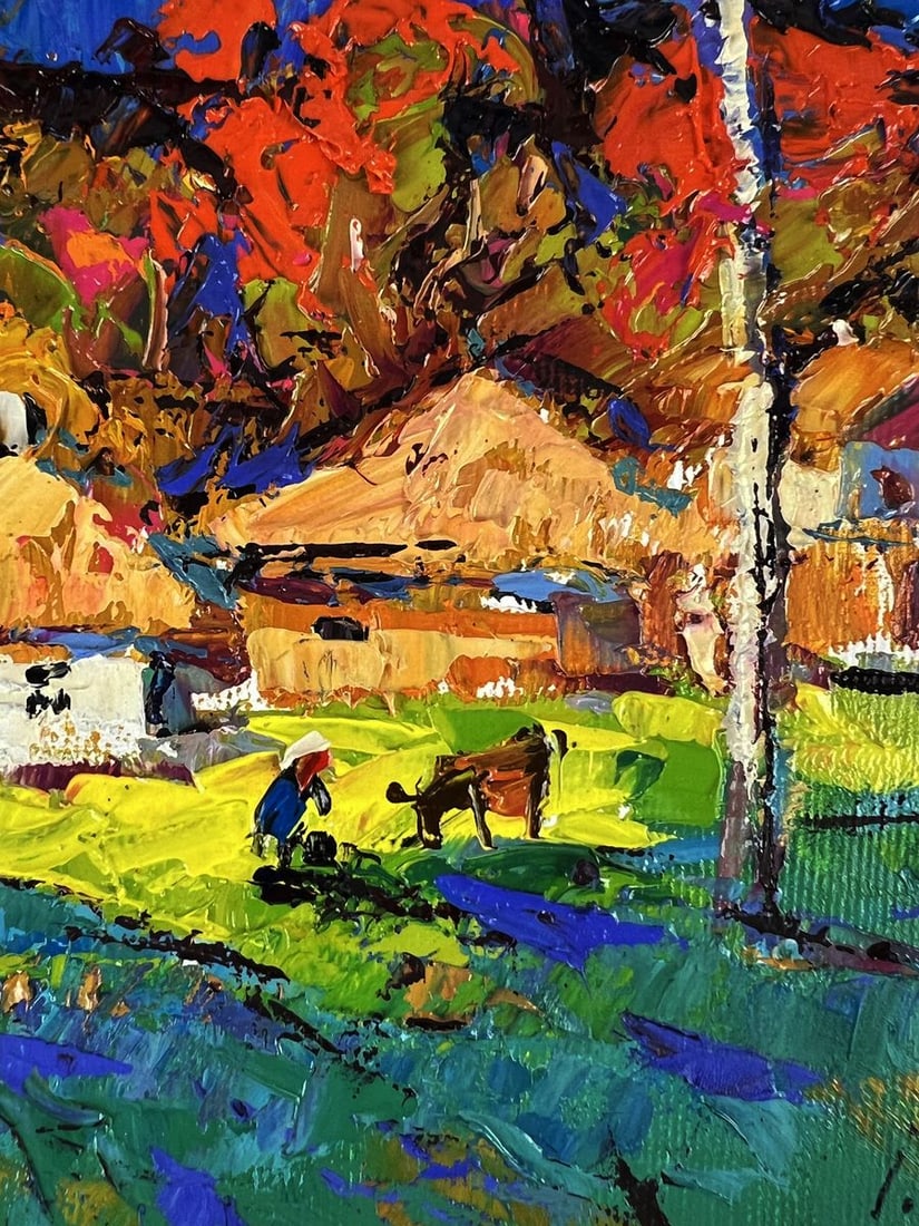 Oil painting Evening in the picturesque village Oleksiy Ivanyuk - 7