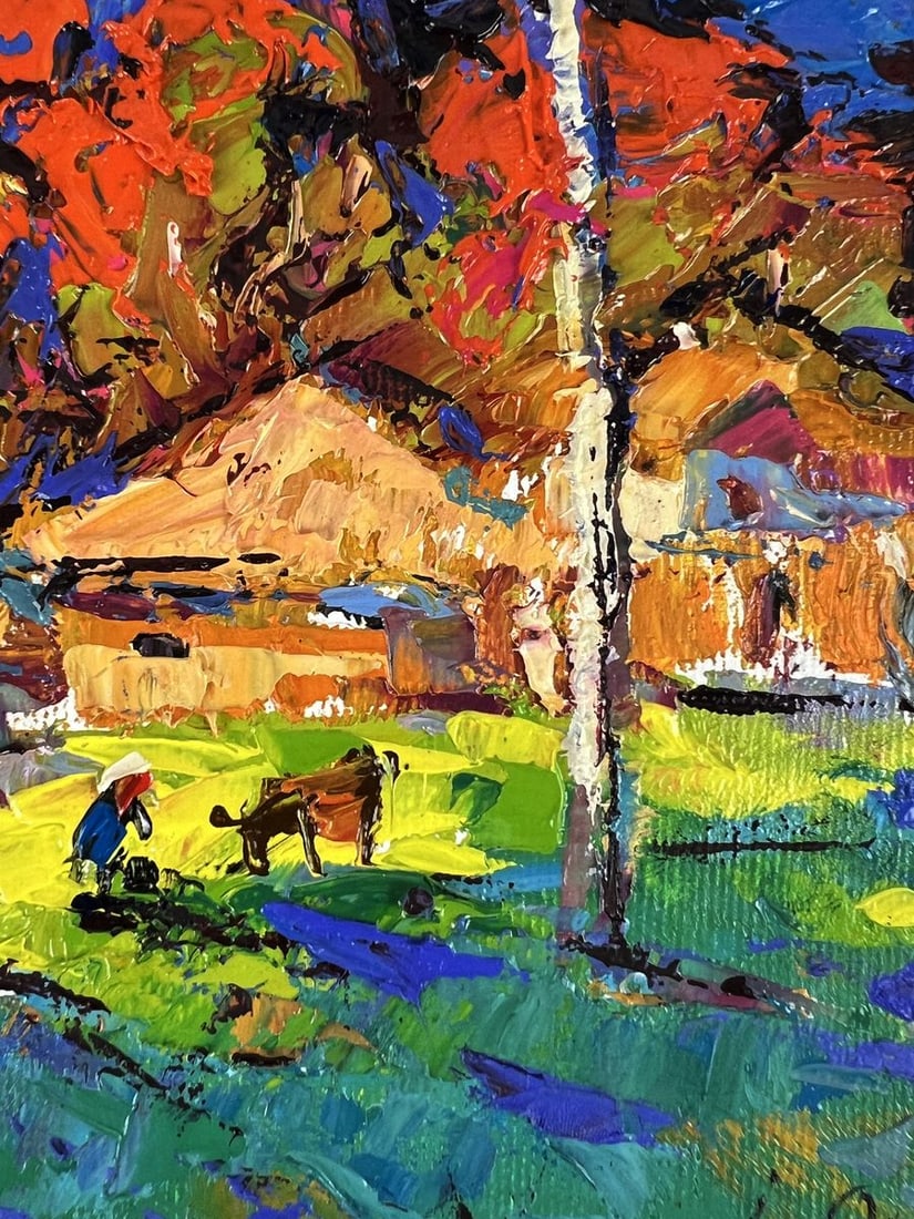 Oil painting Evening in the picturesque village Oleksiy Ivanyuk - 8
