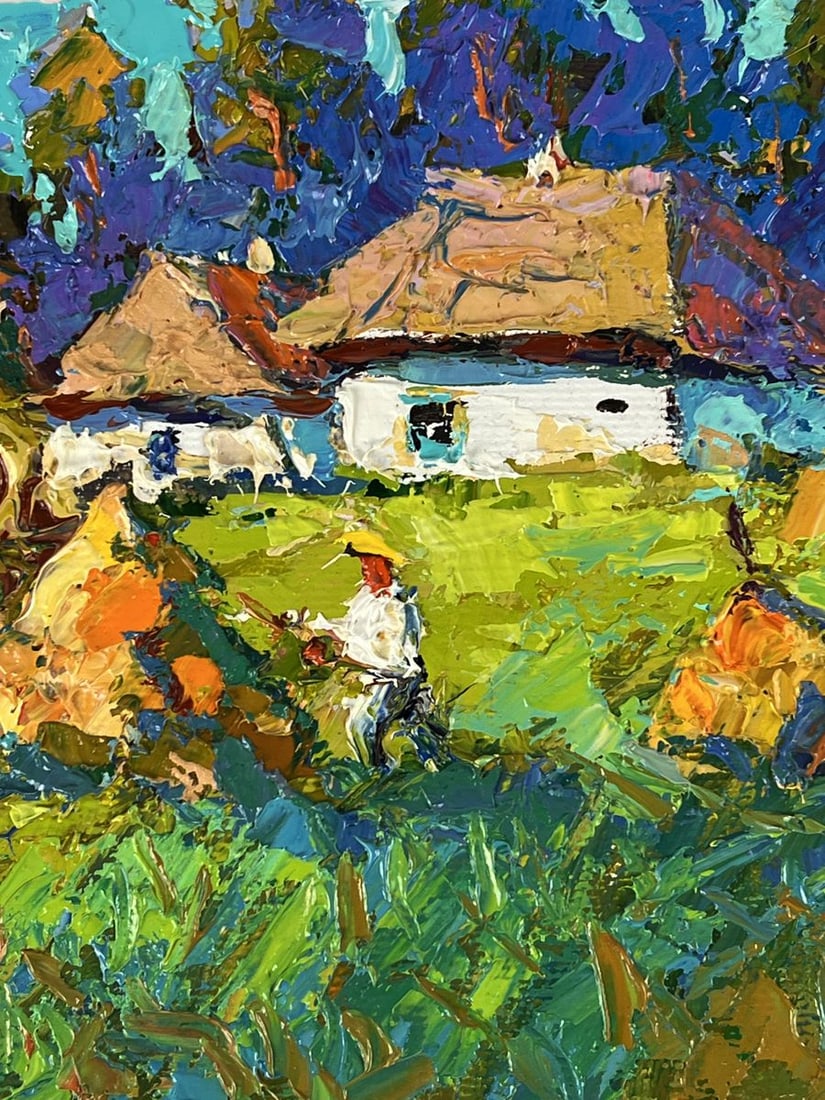 Oil painting The Ultimate Hut in the Sunset Village Oksana Ivanyuk - 8