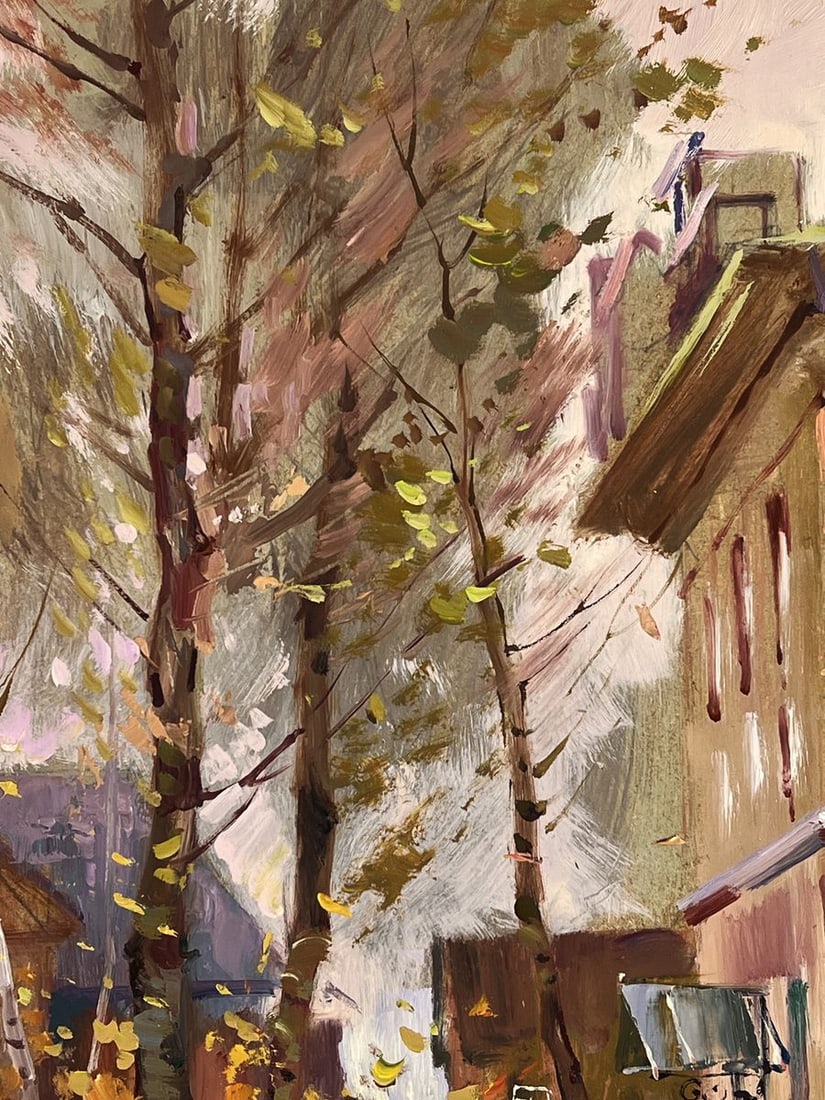 Oil painting Autumn City After the Rain Yuriy Suprunchuk - 4