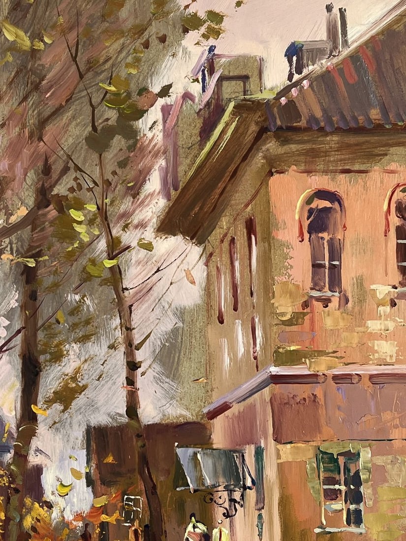 Oil painting Autumn City After the Rain Yuriy Suprunchuk - 5
