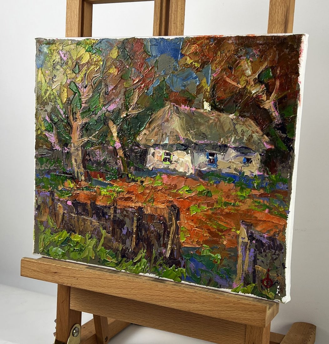 Oil painting A Warm Evening at the Lonely House Oleksiy Ivanyuk - 2