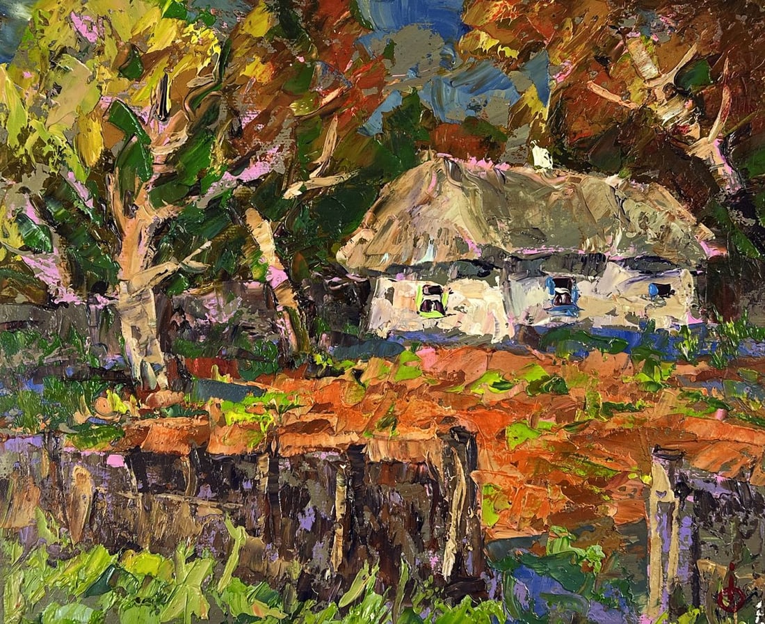 Oil painting A Warm Evening at the Lonely House Oleksiy Ivanyuk - 3