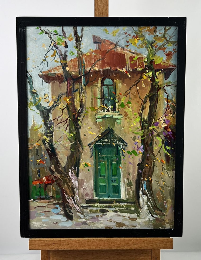 Oil painting The Lonely House Among Two Trees Yuriy Suprunchuk (1 of 11)