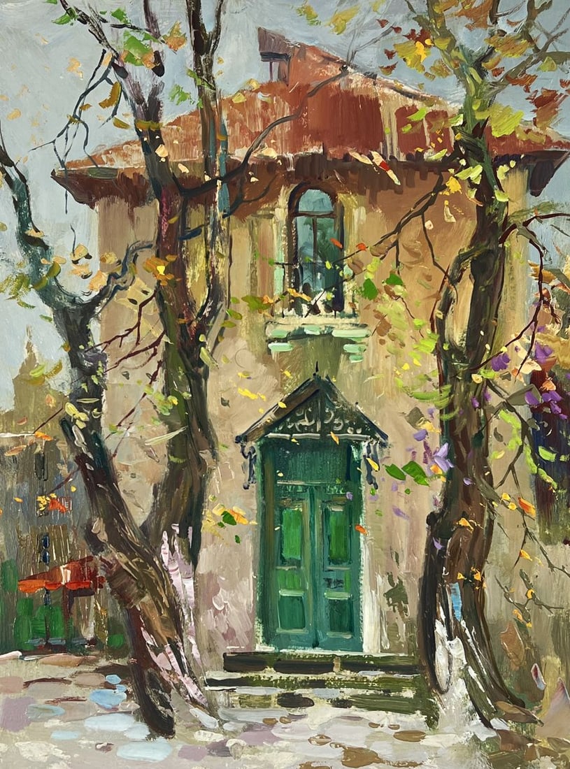Oil painting The Lonely House Among Two Trees Yuriy Suprunchuk - 3