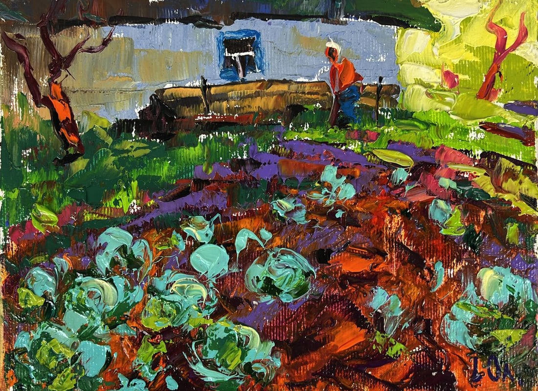 Oil painting Evening in the Village Oleksiy Ivanyuk - 3