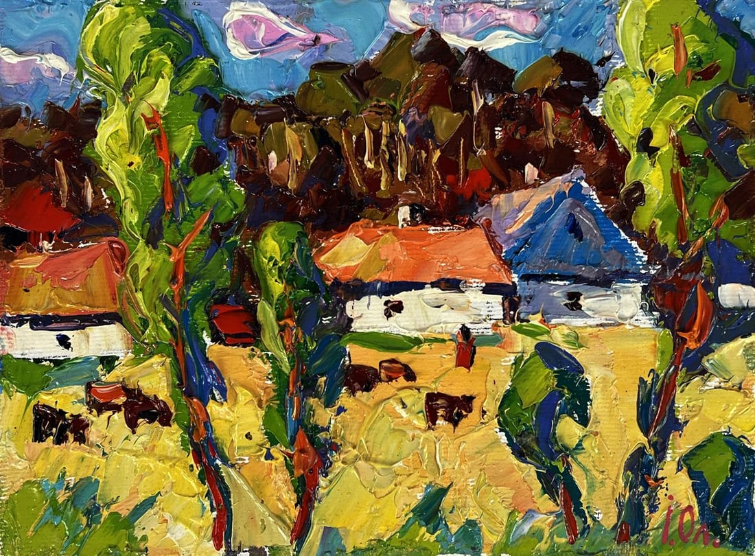 Oil painting Cows in the meadows Oleksiy Ivanyuk - 3