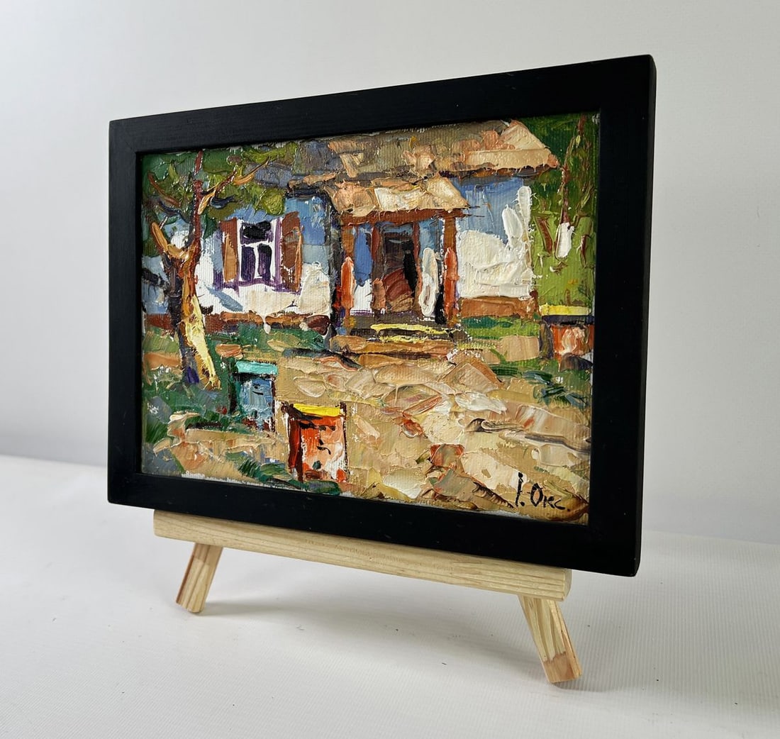 Oil painting Apiary in the yard Oksana Kalenyuk - 2