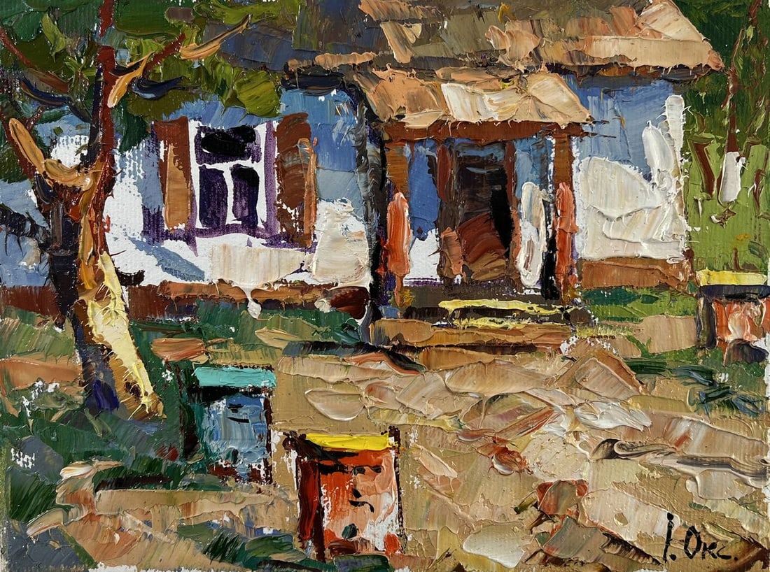 Oil painting Apiary in the yard Oksana Kalenyuk - 3
