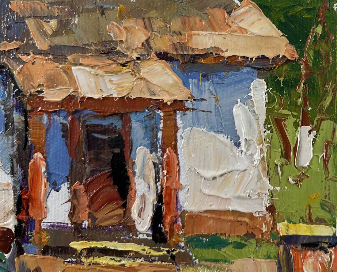 Oil painting Apiary in the yard Oksana Kalenyuk - 4