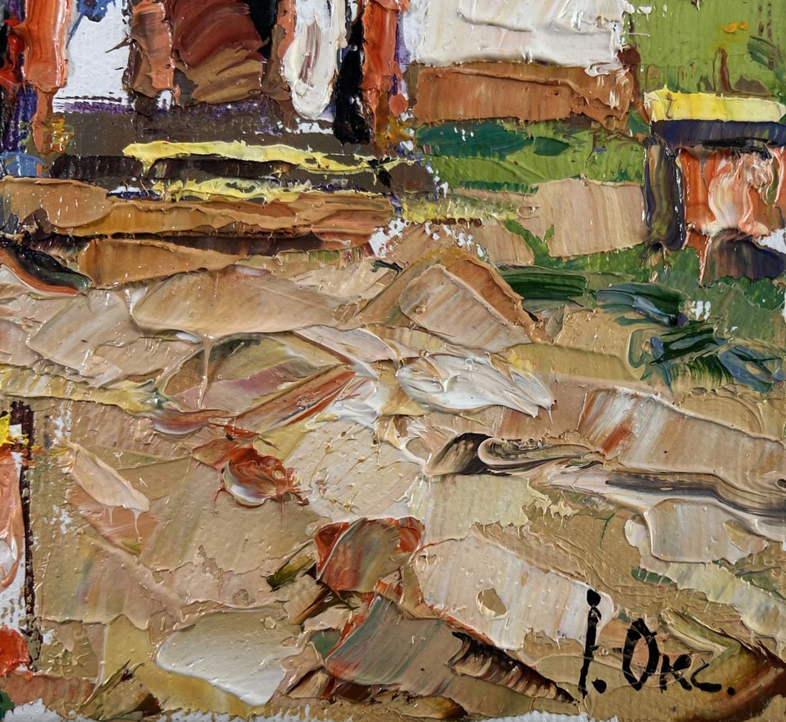 Oil painting Apiary in the yard Oksana Kalenyuk - 5