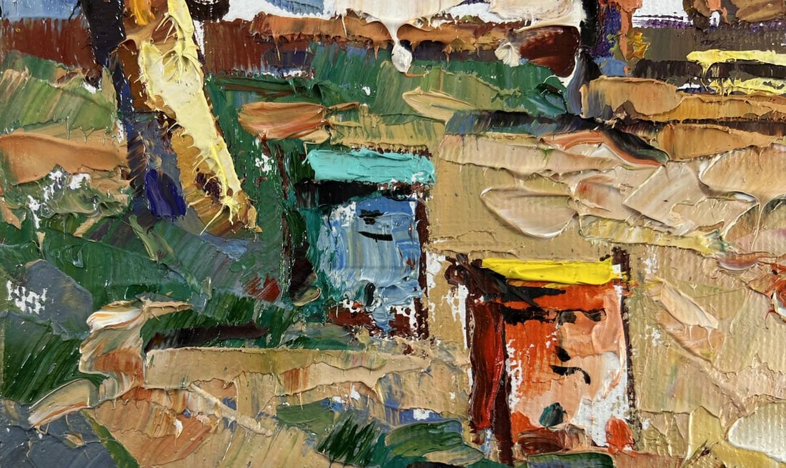 Oil painting Apiary in the yard Oksana Kalenyuk - 6