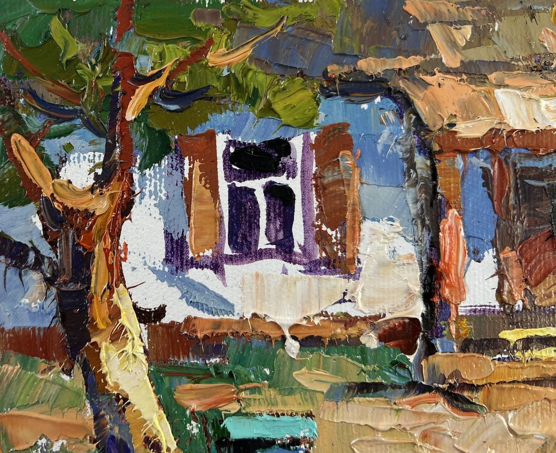 Oil painting Apiary in the yard Oksana Kalenyuk - 7
