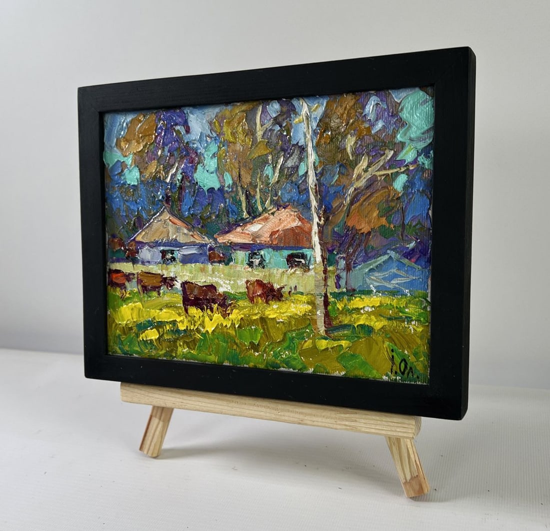 Oil painting The herd returns Alex Kalenyuk - 2
