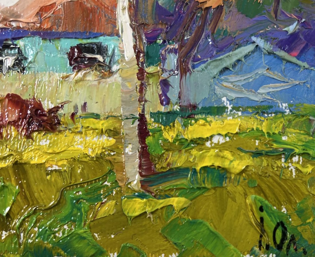Oil painting The herd returns Alex Kalenyuk - 5