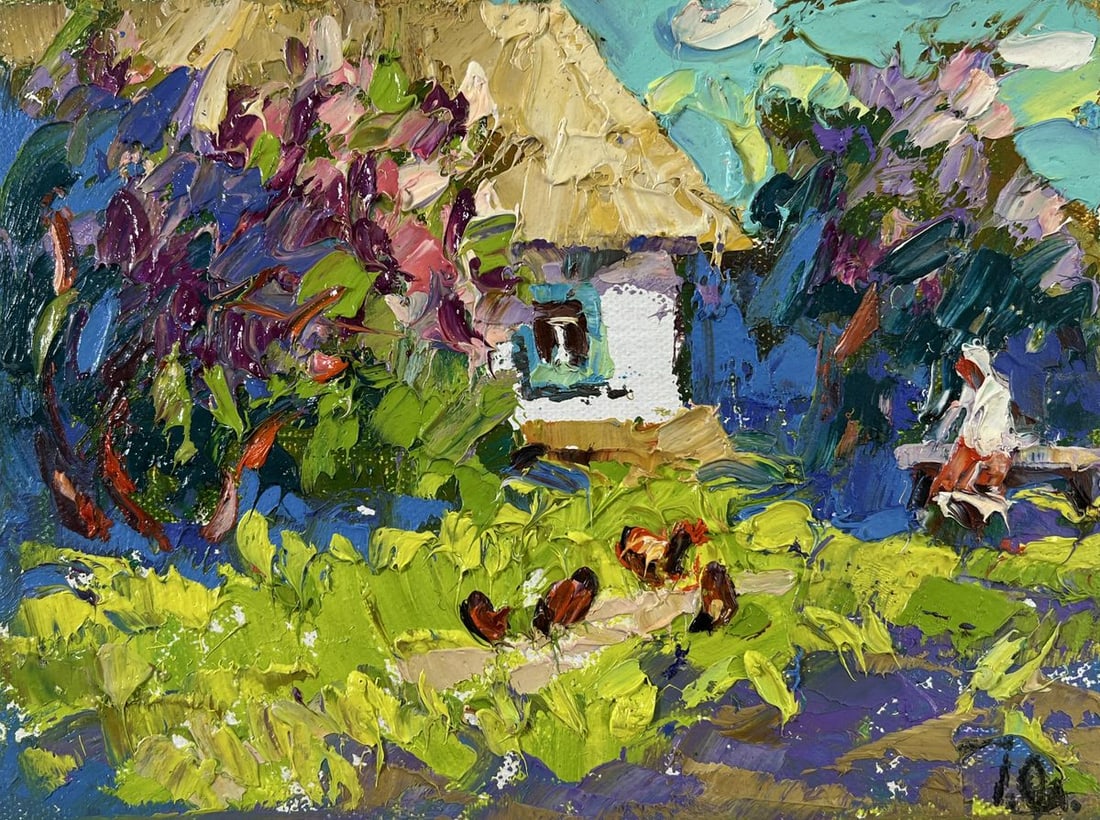 Oil painting When gardens bloom Alex Kalenyuk - 3