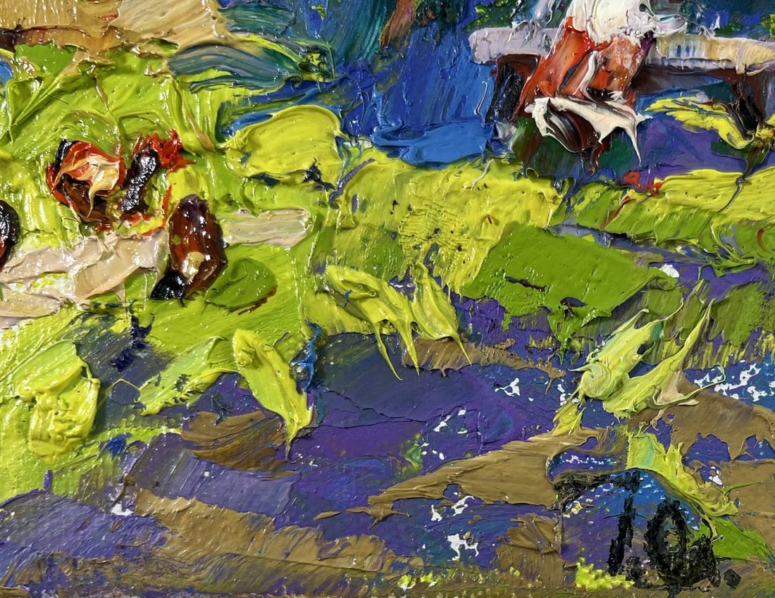 Oil painting When gardens bloom Alex Kalenyuk - 5