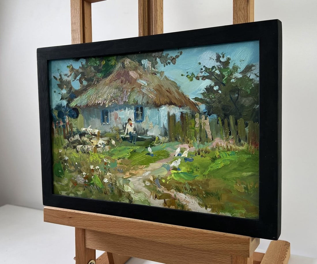 Oil painting Thoughts on the bench Yuriy Suprunchuk - 2