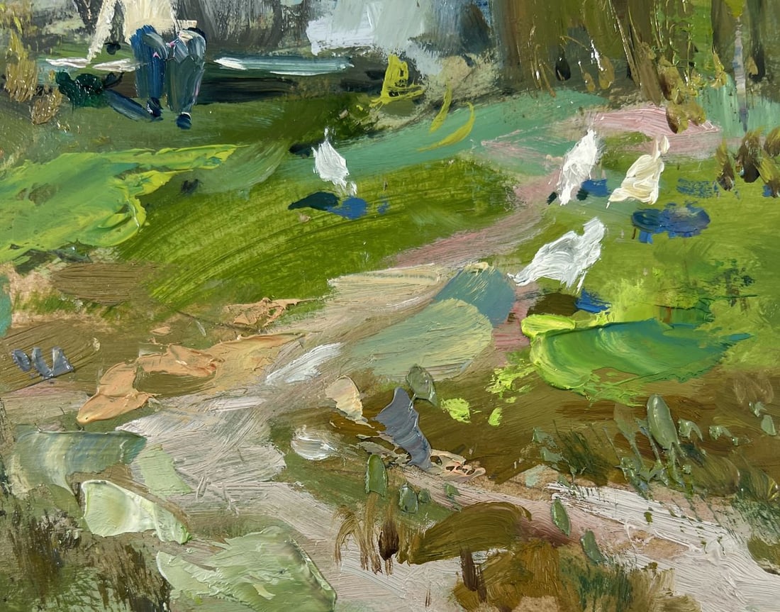 Oil painting Thoughts on the bench Yuriy Suprunchuk - 8