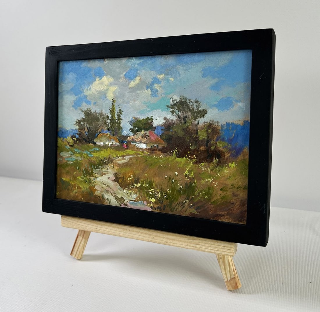 Oil painting Village on a hill Yuriy Suprunchuk - 2