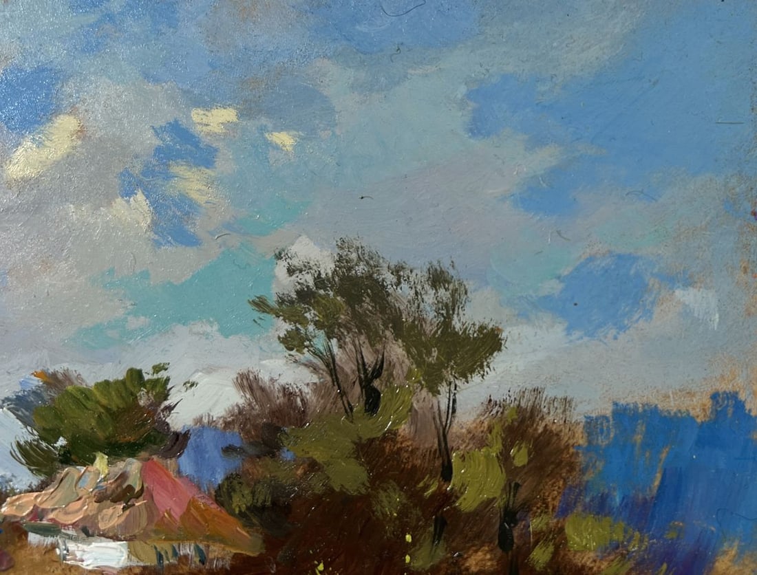 Oil painting Village on a hill Yuriy Suprunchuk - 4