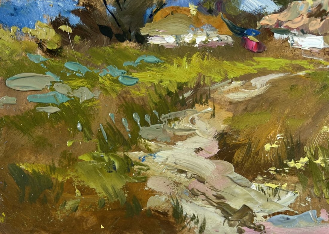 Oil painting Village on a hill Yuriy Suprunchuk - 6