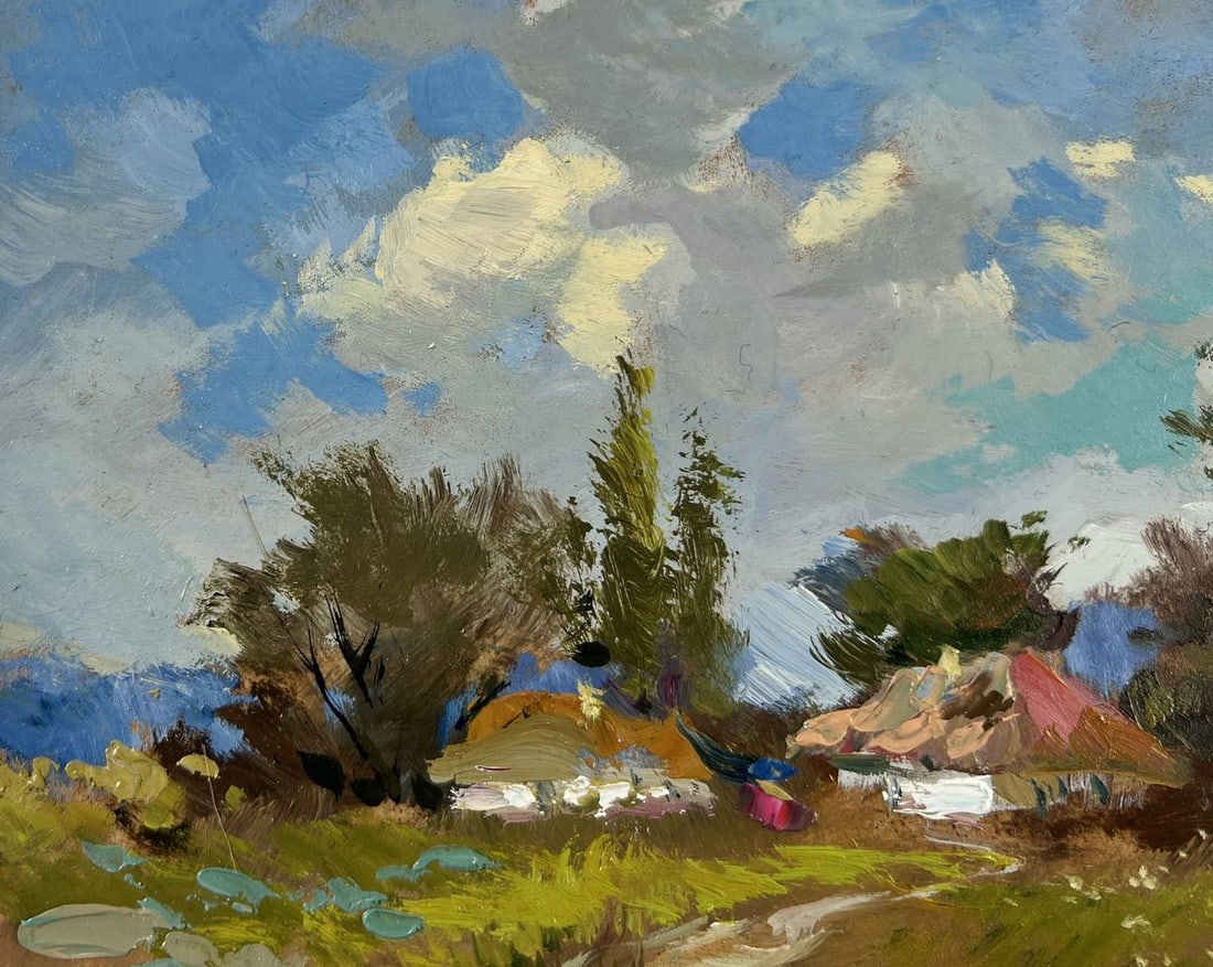 Oil painting Village on a hill Yuriy Suprunchuk - 7