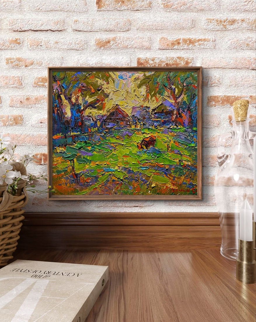 Oil painting On the pasture in the meadows Alex Kalenyuk - 2
