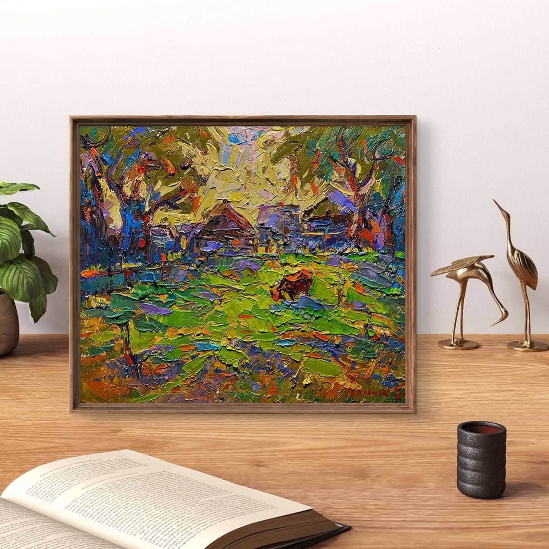 Oil painting On the pasture in the meadows Alex Kalenyuk - 3