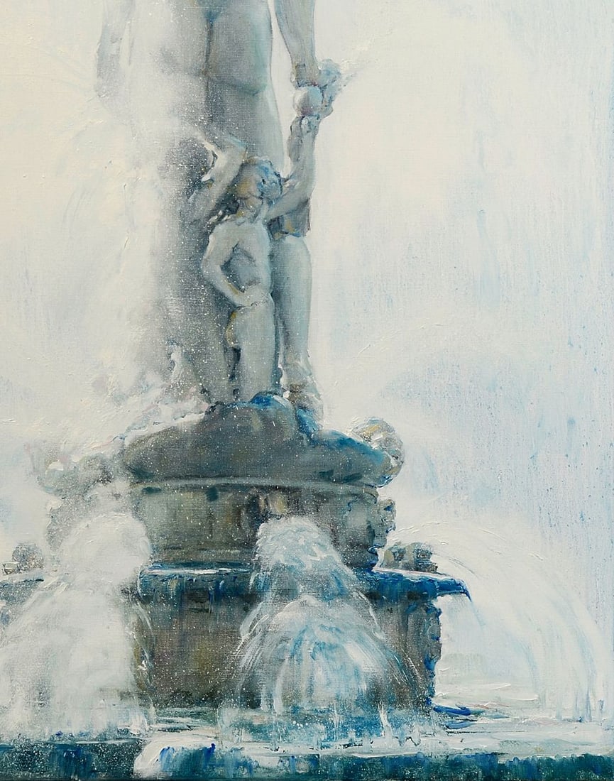 Oil painting Fountain Neptuno Oleg Kateryniuk - 5